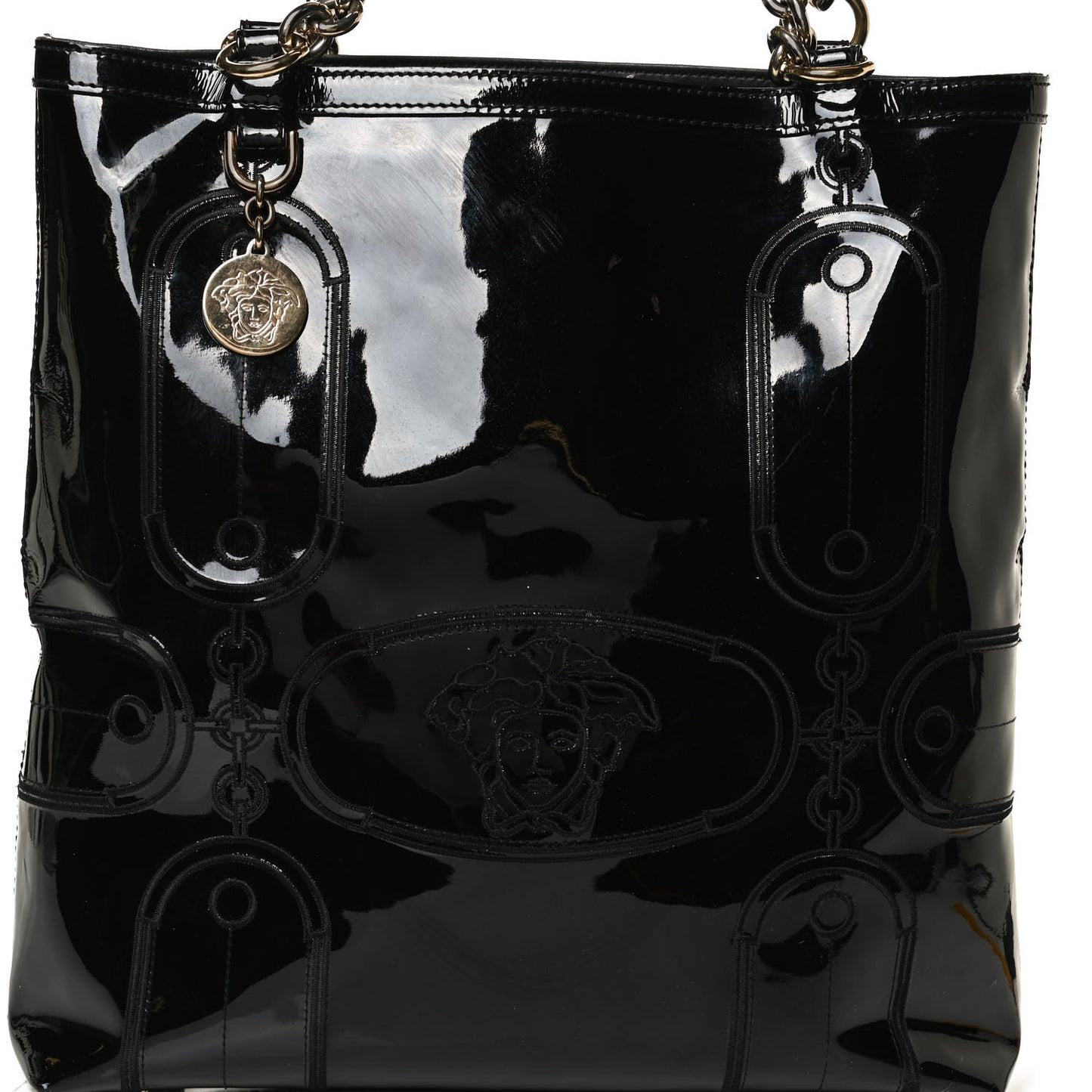 Patent Medusa Tote Black