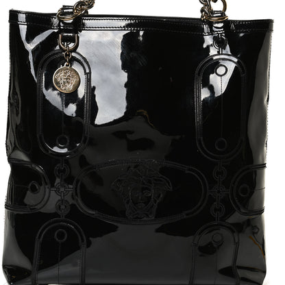 Versace Patent Medusa Tote Black 7 of 12
