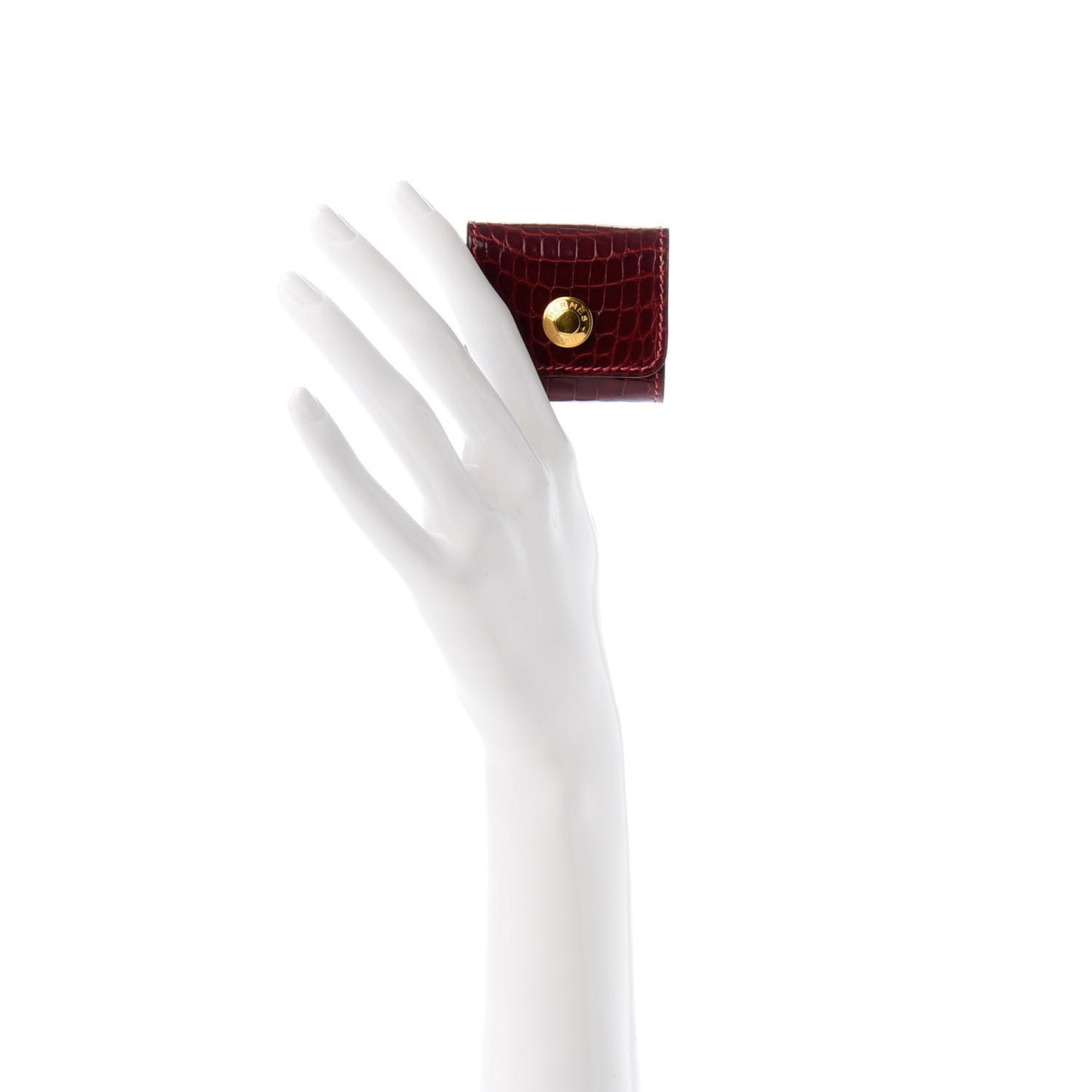 Shiny Alligator Post It Notepad Holder PM Rouge H