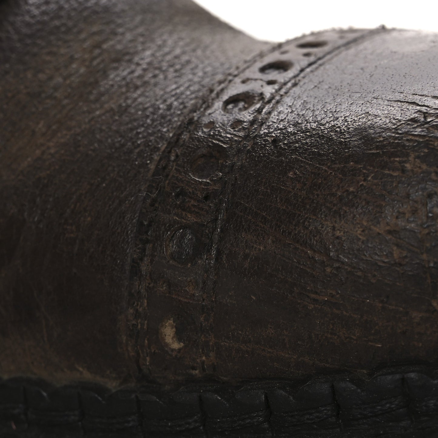 Antique Calfskin Buckle Boots 36.5 Cacao