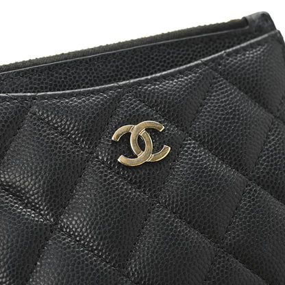 Chanel Caviar Quilted CC Zip Card Holder Black 8 of 10
