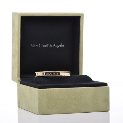 Van Cleef & Arpels 18K Yellow Gold Perlee Signature Bangle Bracelet S 8 of 8