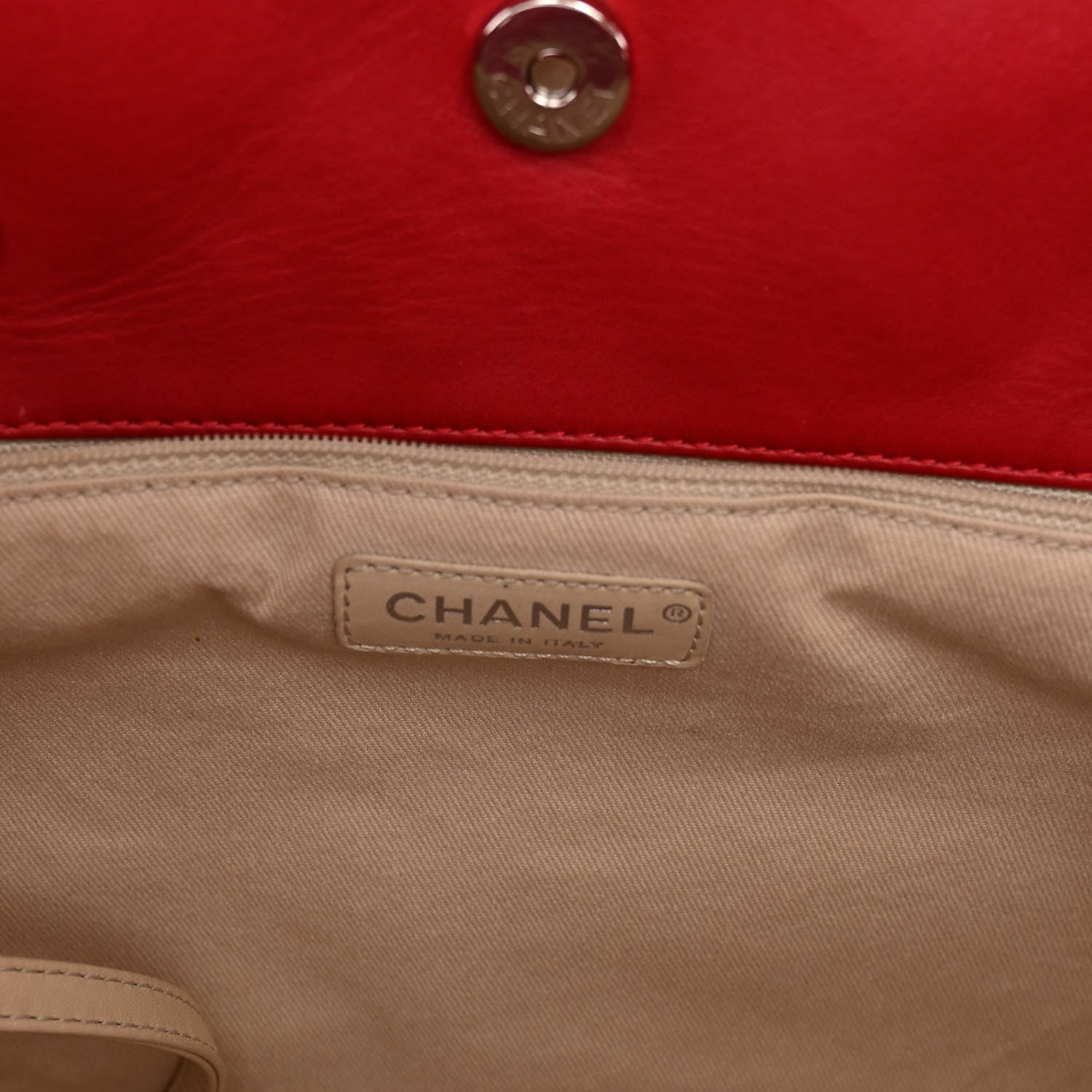 Chanel Calfskin Quilted Large In the Business Tote Red 6 of 10
