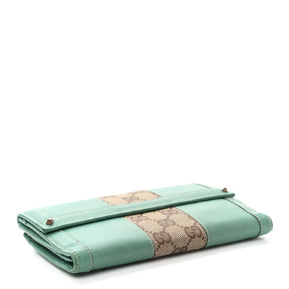 Gucci Calfskin Monogram Continental Wallet Green 4 of 14