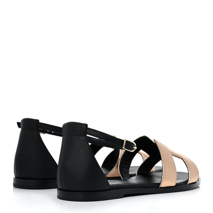 Hermes Metallic Nappa Santorini Sandals 36.5 Gold 4 of 8