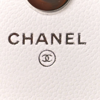 Chanel Caviar Quilted My Everything Belt Flap Card Holder White 7 of 11