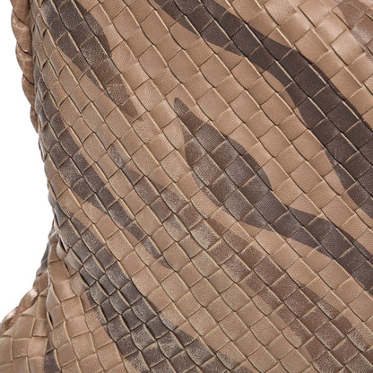 Bottega Veneta Nappa Snakeskin Intrecciato Maxi Veneta Tiger Print Hobo Maple 9 of 14