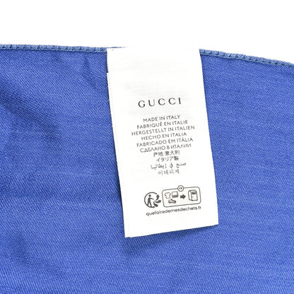 Gucci Wool Silk GG Monogram GGNat Scarf Sky Blue 3 of 4