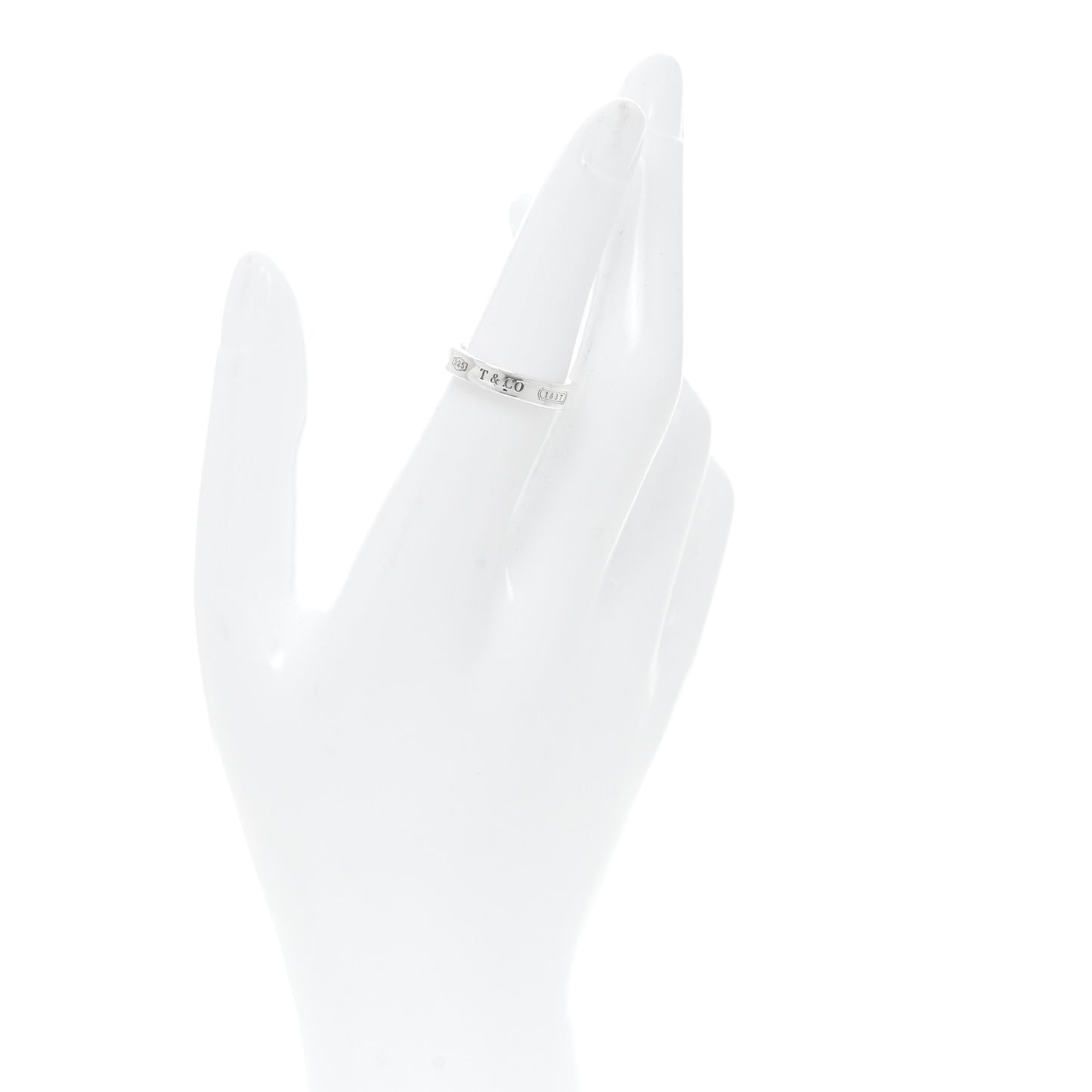 Sterling Silver Narrow 1837 Band Ring 51 5.75