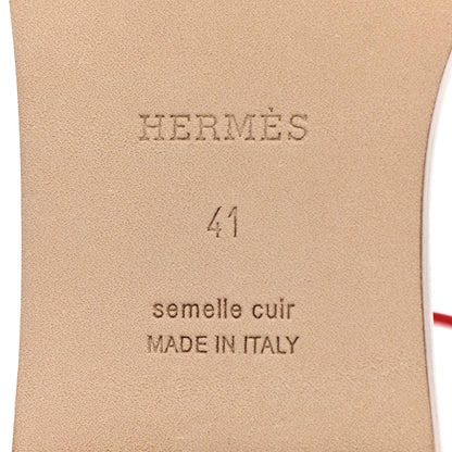 Hermes Calfskin Santorini Sandals 41 Violet Parme Rouge 6 of 9