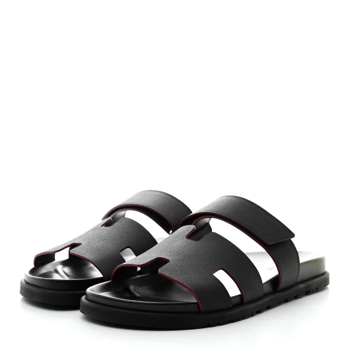 Calfskin Mens Chypre Sandals 44 Black