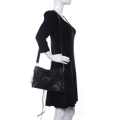 Balenciaga Chevre Gold Metallic Edge Hardware S City Black 2 of 13