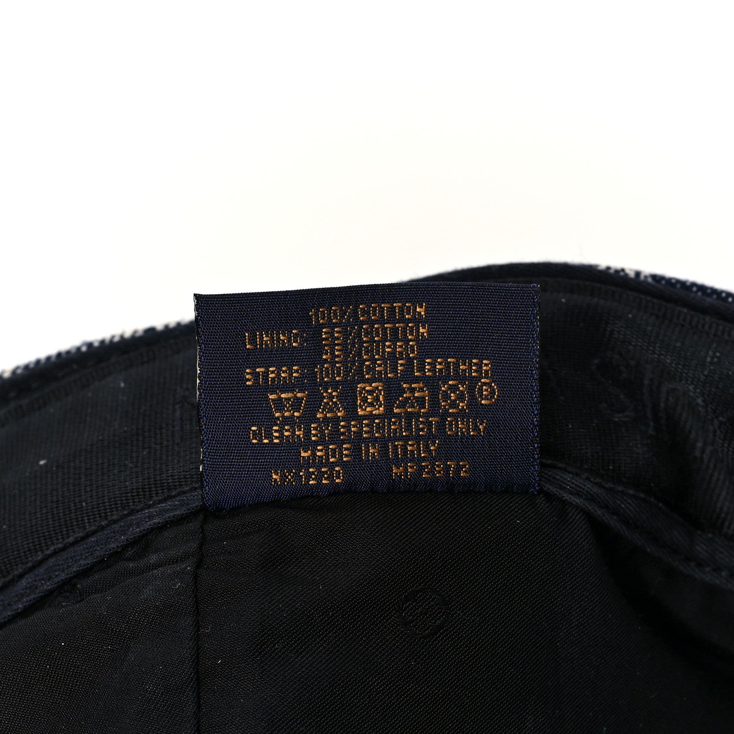 Louis Vuitton Monogram Tapestry Cap 60 Blue 7 of 8