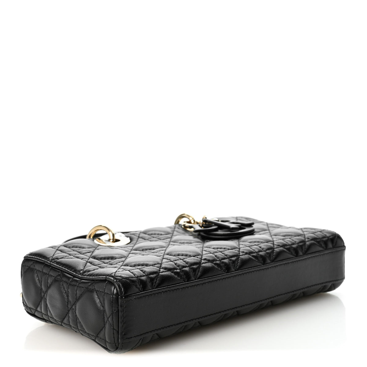 Christian Dior Lambskin Cannage Medium Lady D-Joy Black 4 of 10