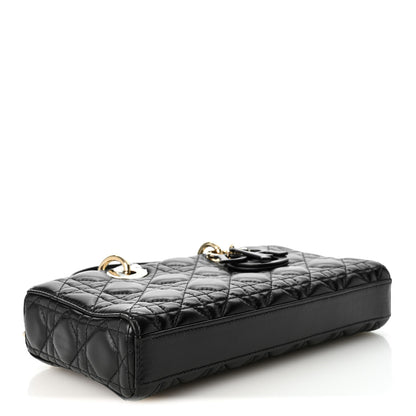 Christian Dior Lambskin Cannage Medium Lady D-Joy Black 4 of 10