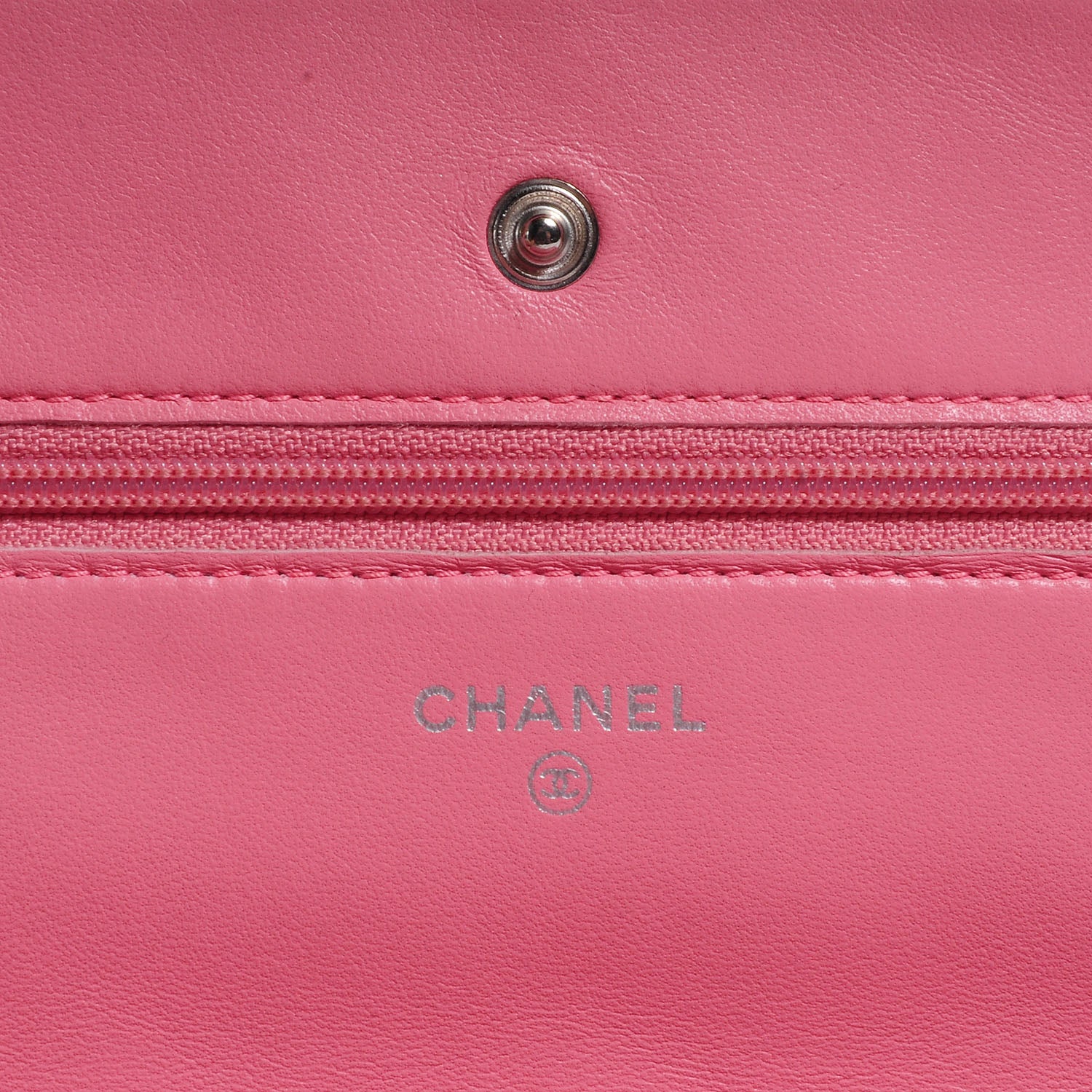 Chanel Lambskin Wallet On Chain WOC Pink 6 of 8