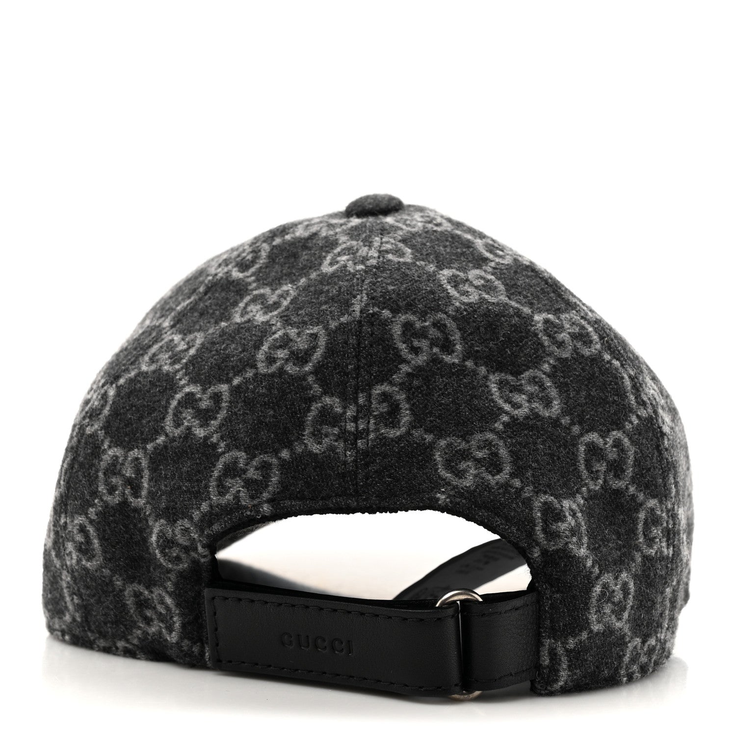 Gucci Covered Wool GG Monogram Baseball Hat L Grey Dark Grey 4 of 9