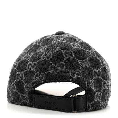 Gucci Covered Wool GG Monogram Baseball Hat L Grey Dark Grey 4 of 9