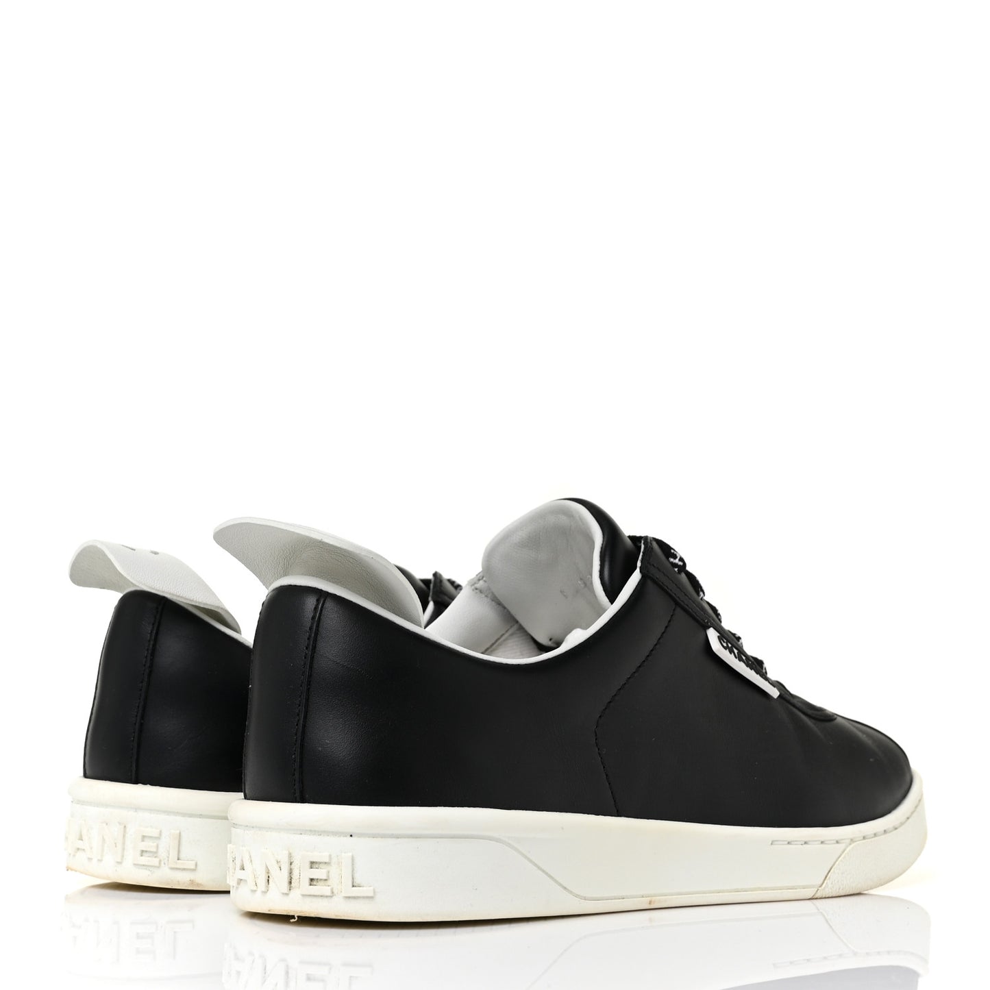 Calfskin CC Womens Sneakers 39.5 Black