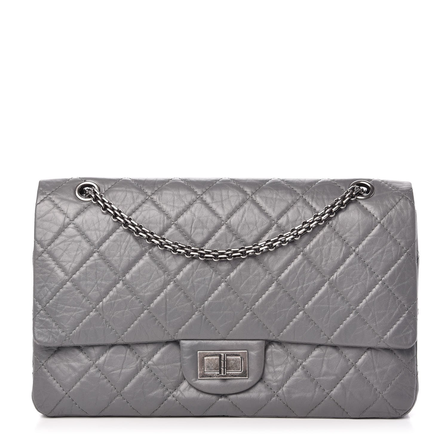 Chanel Aged Calfskin Quilted 2.55 Reissue 227 Flap Grey 1 of 11