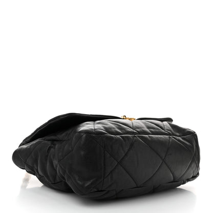 Chanel Lambskin Quilted Maxi Chanel 19 Flap Black 4 of 10