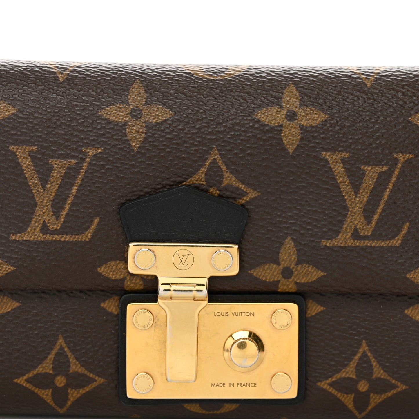 Monogram Triangle Chain Wallet Black