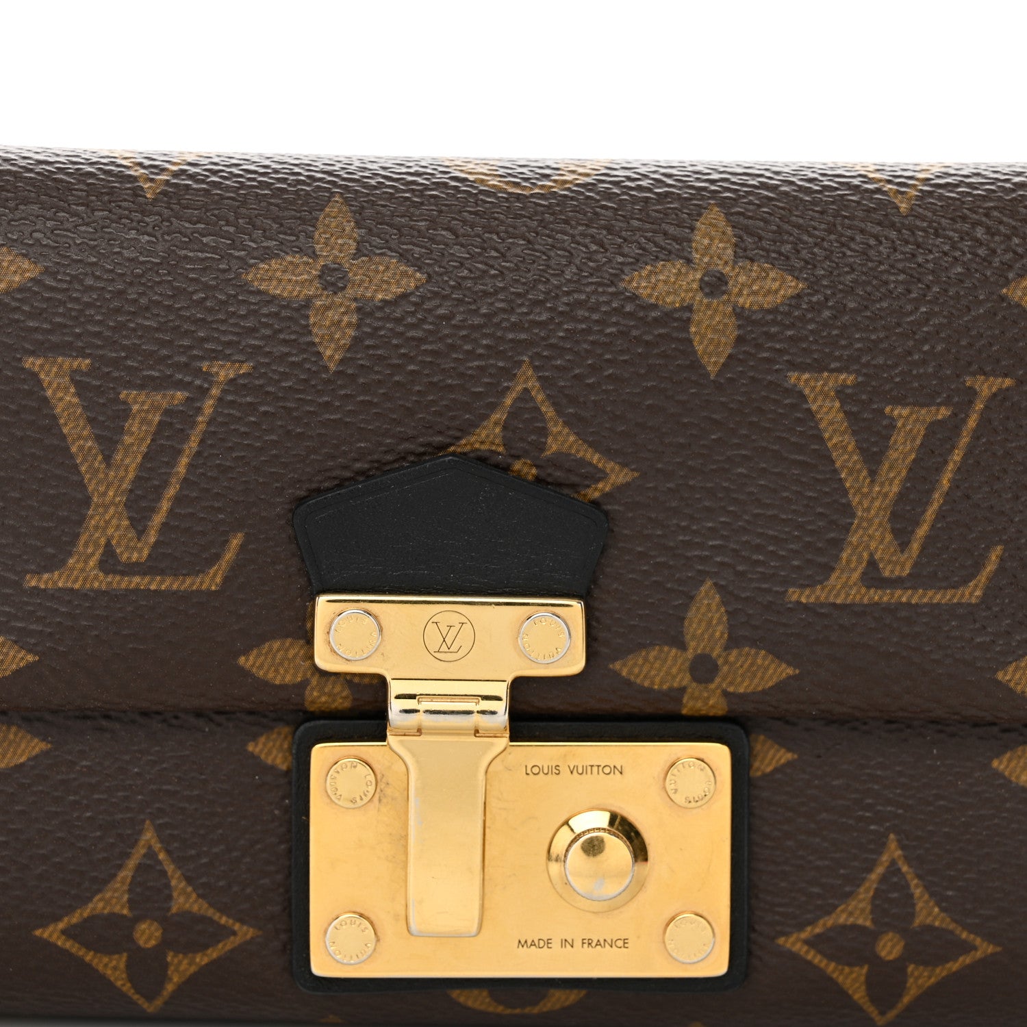 Louis Vuitton Monogram Triangle Chain Wallet Black 6 of 10