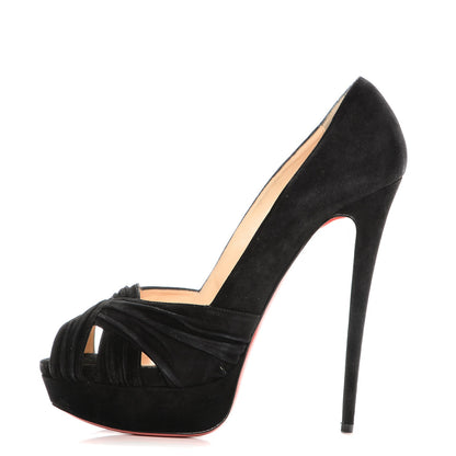 Christian Louboutin Suede Aborina 150 Pumps 41.5 Black 1 of 7