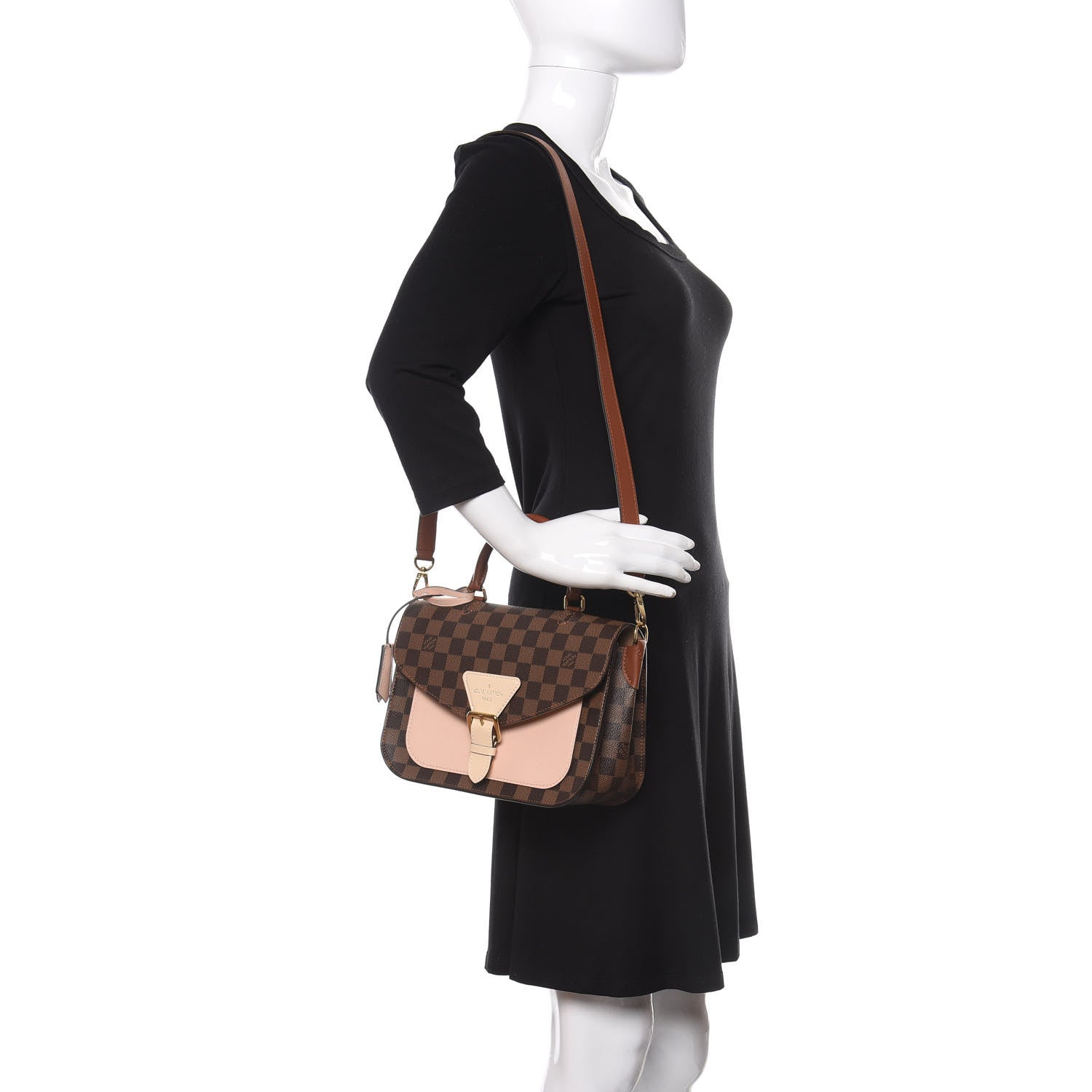 Louis Vuitton Damier Ebene Beaumarchais Venus Pink 2 of 11