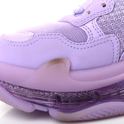 Balenciaga Fabric Mesh Clear Sole Womens Triple S Sneakers 37 Light Lilac White 8 of 14