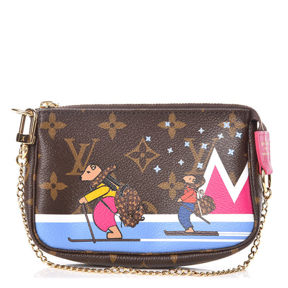 Louis Vuitton Monogram 2018 Christmas Animation Mini Bears Pochette Accessories 1 of 9