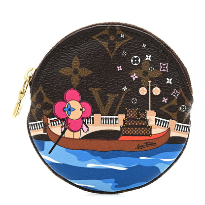 Louis Vuitton Monogram 2019 Christmas Animation Round Coin Purse Blue 1 of 7