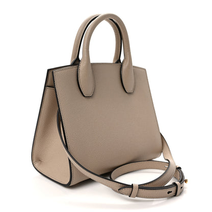 Salvatore Ferragamo Calfskin Small The Studio Box Bag Daino 3 of 9