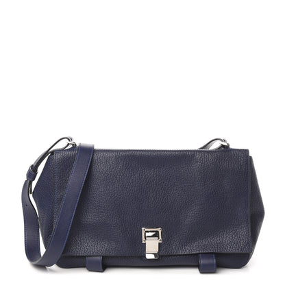 Proenza Schouler Pebbled Calfskin Double Sided PS Courier Bag Indigo 1 of 9