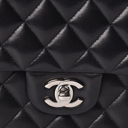 Chanel Lambskin Quilted Medium Double Flap Black 10 of 13
