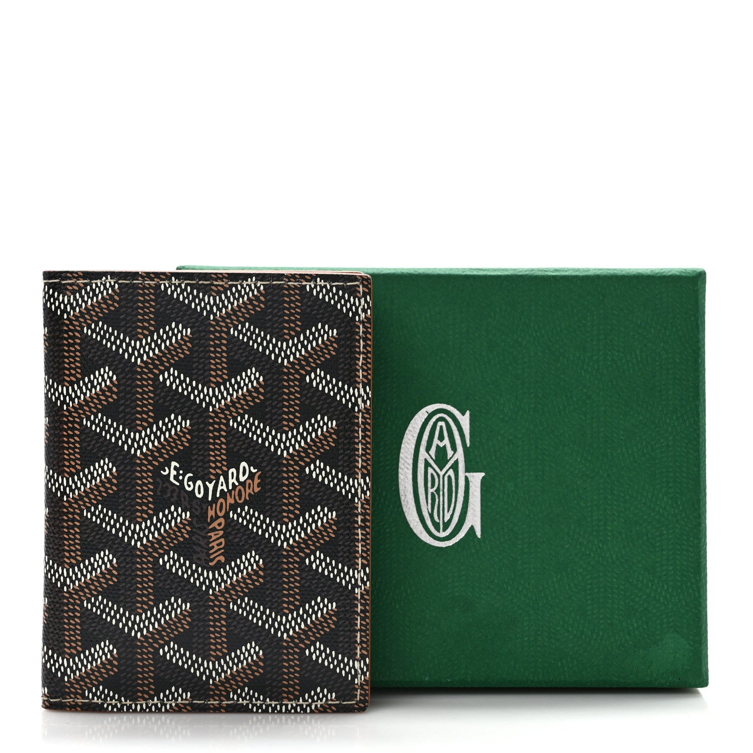 Goyard Goyardine Saint Marc Folding Card Case Black Gold 8 of 8