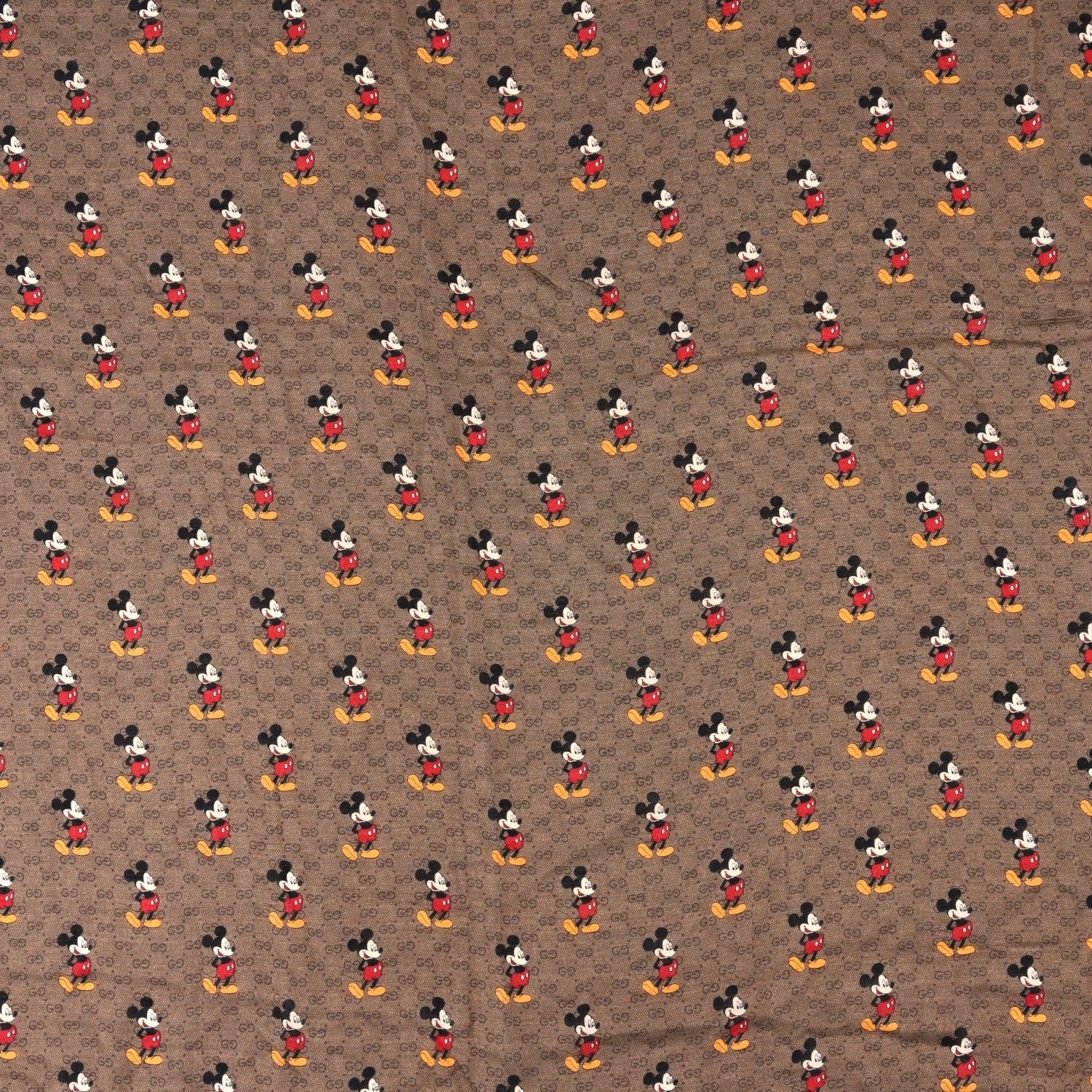Gucci X DISNEY Modal Silk Mini Vintage GG Monogram Big Mousie Square Scarf Multicolor 2 of 3