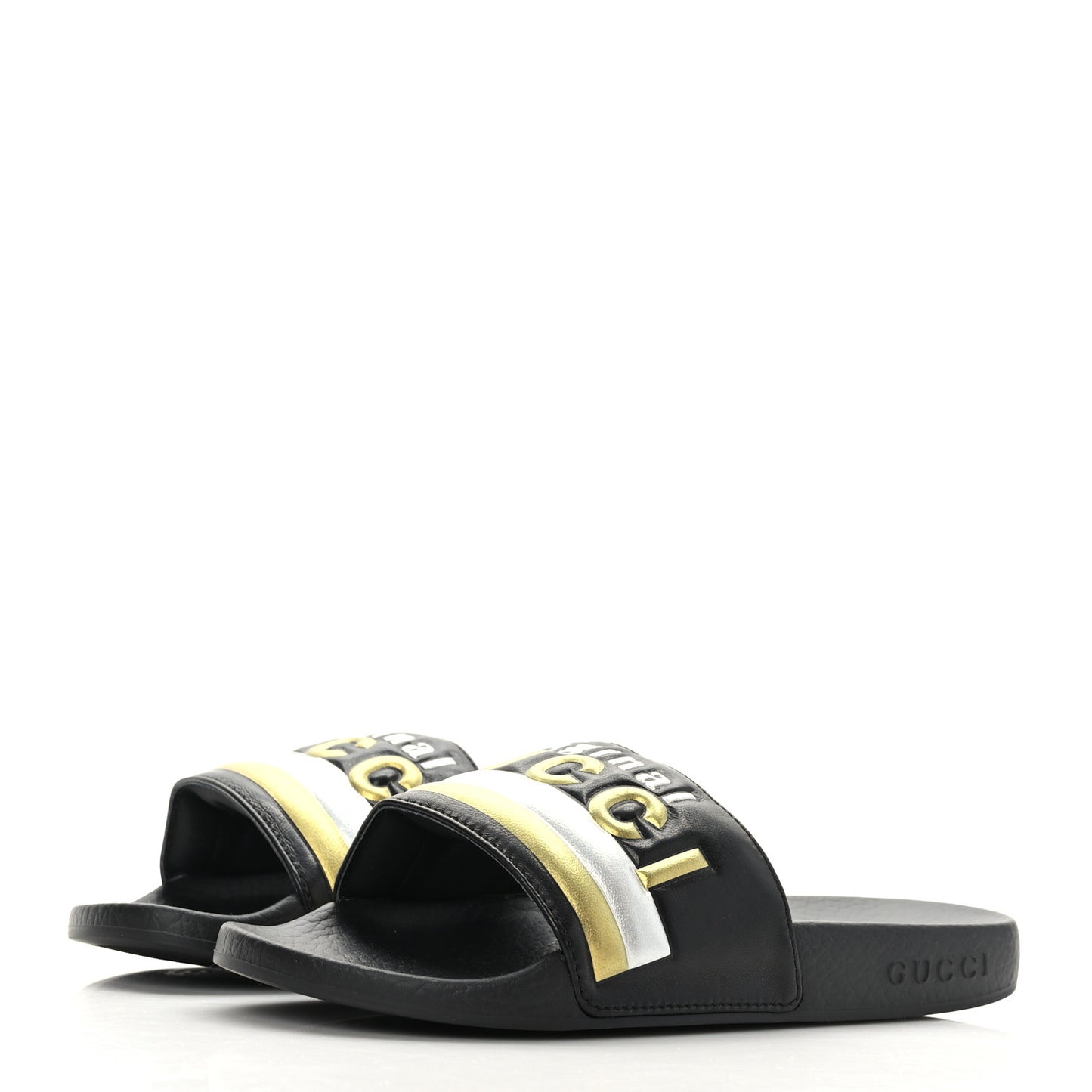 Rubber Womens Pursuit Pool Slide Sandals 35 Black