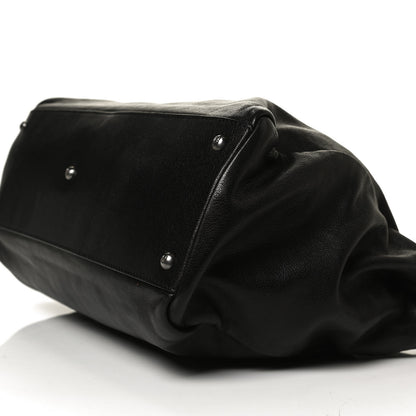 Fendi Goatskin Zucca Large Peekaboo Iconic Satchel Black Tobacco 10 of 12