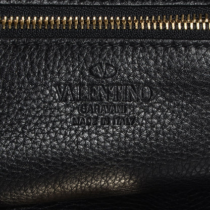 Valentino Garavani Pebbled Calfskin Large Rockstud Flip-Lock Messenger Bag Black 6 of 9