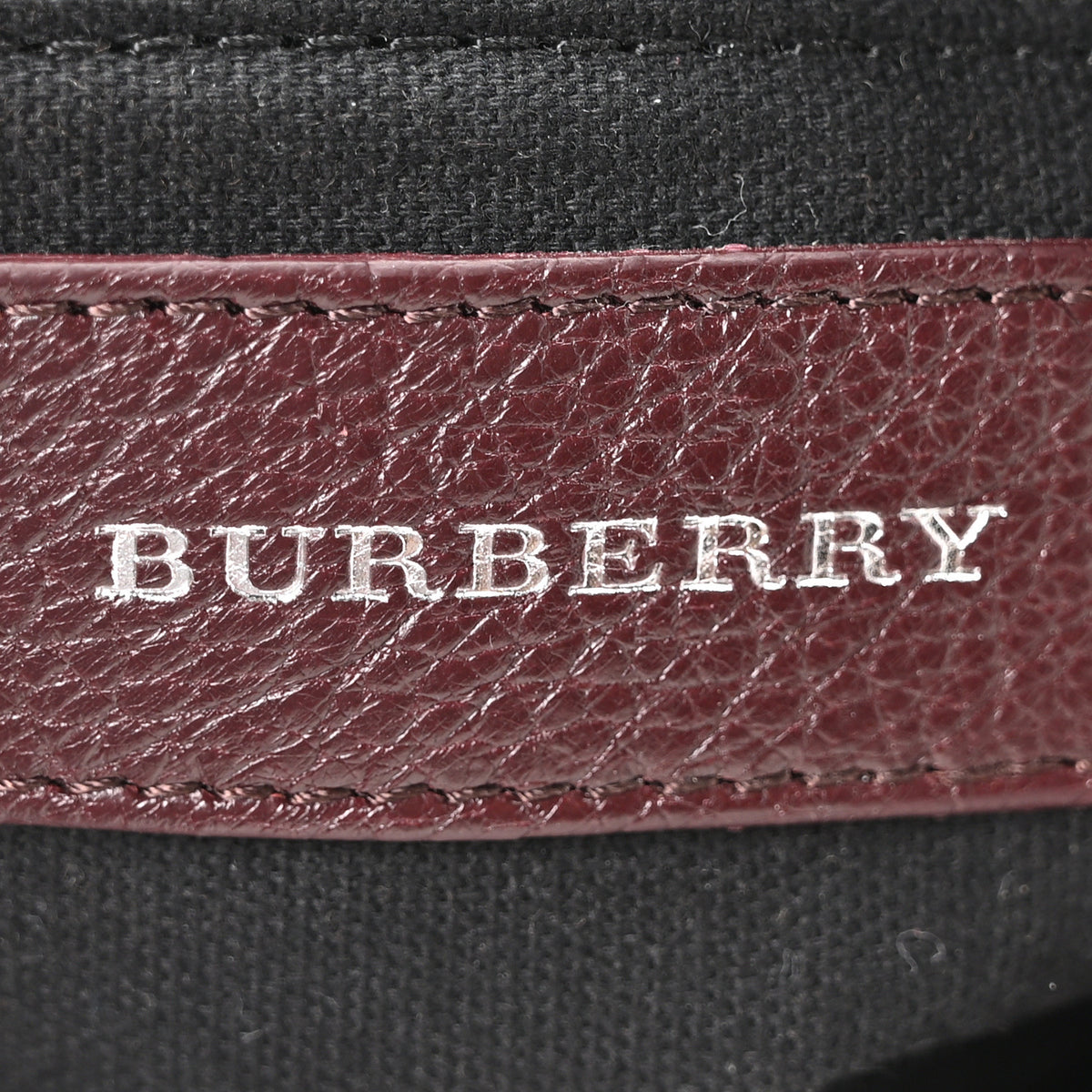 Burberry Goatskin Vintage Check Small Banner Tote Deep Claret 6 of 12