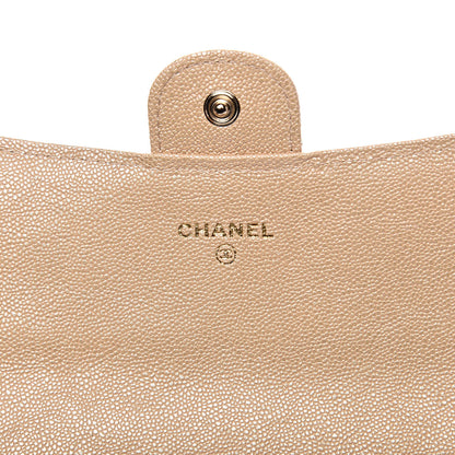 Chanel Iridescent Caviar Quilted Long Flap Wallet Beige 6 of 11