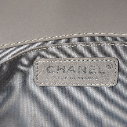 Chanel Lambskin Chevron Quilted Medium Boy Flap Grey 7 of 17