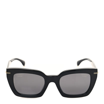 Chanel Acetate Square Sunglasses 5509-A Black 2 of 9