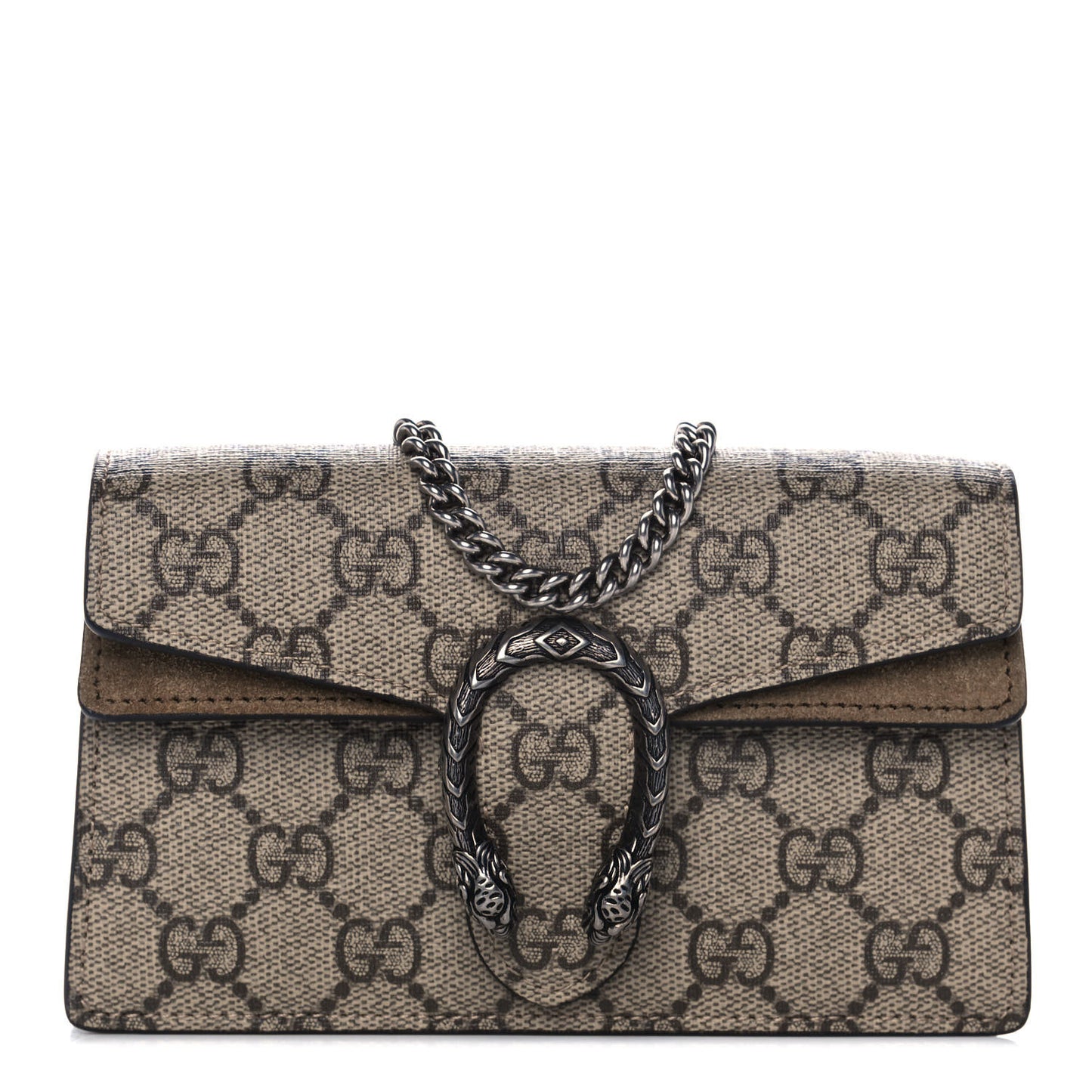 GG Supreme Monogram Super Mini Dionysus Shoulder Bag Taupe