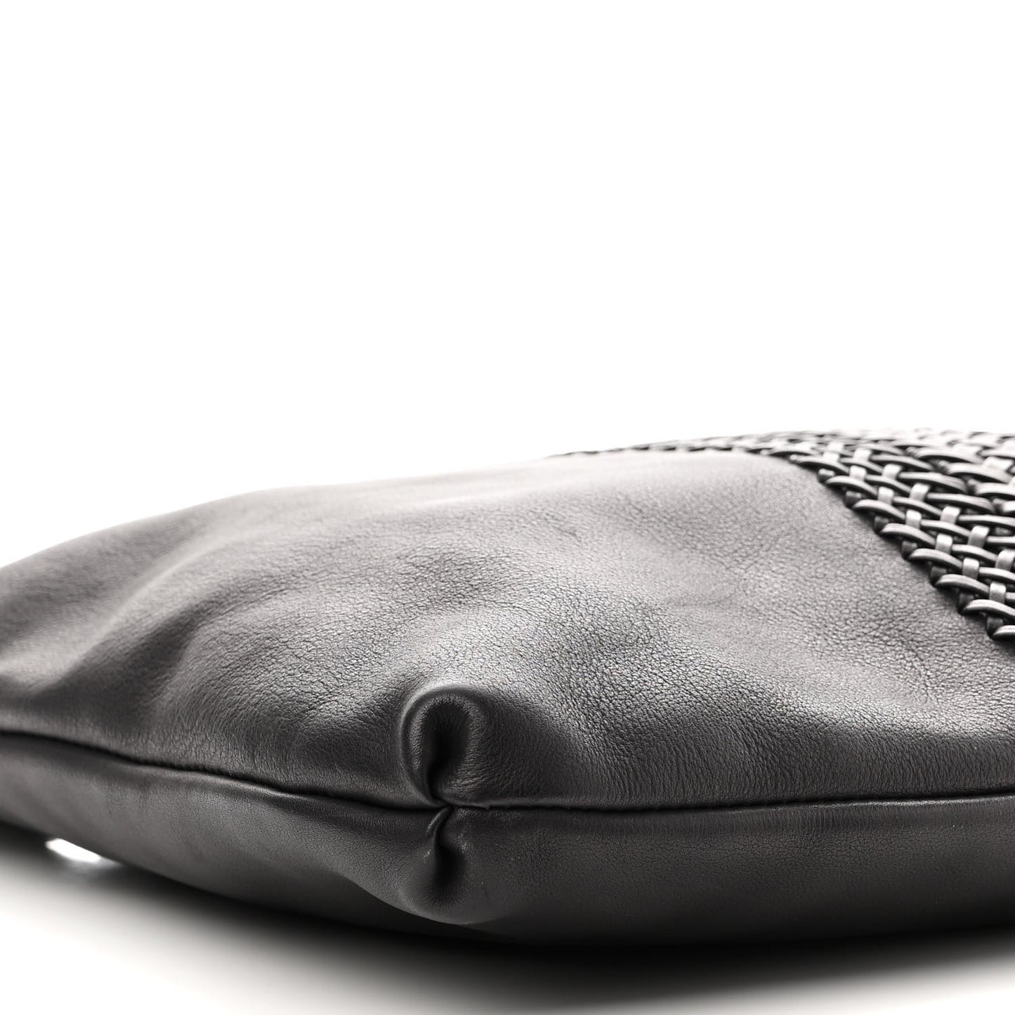 Calfskin Handmade Medium Shoulder Bag Black