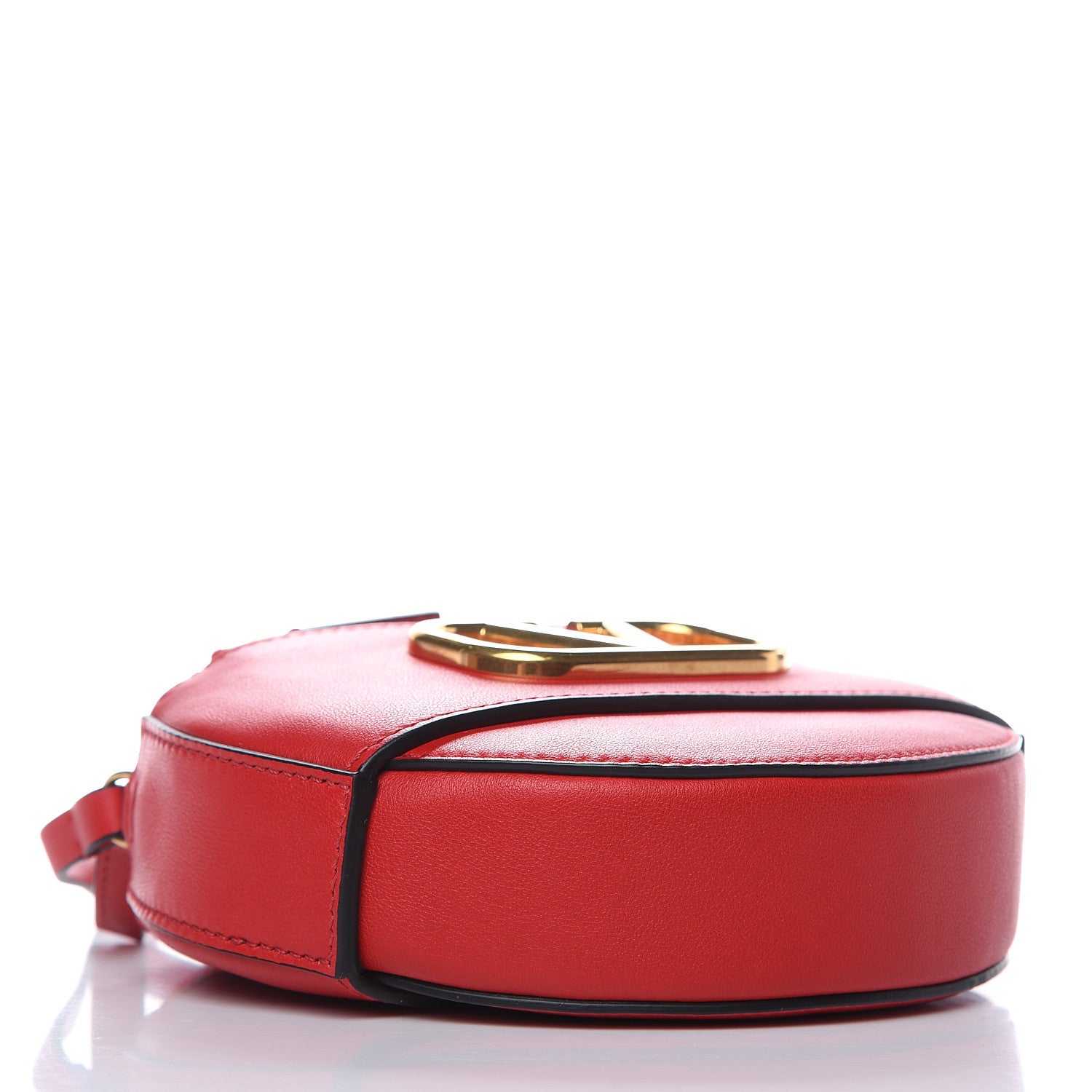 Valentino Garavani Calfskin VLogo Round Crossbody Bag Rouge Pur 4 of 8