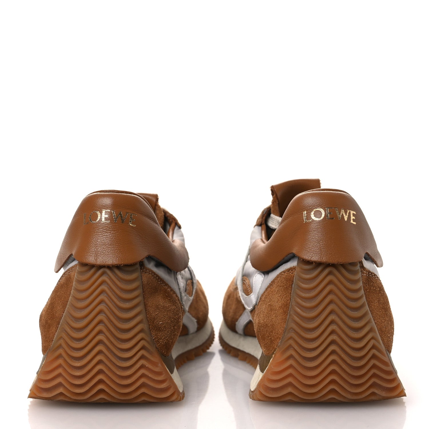 Loewe Nylon Suede Flow Runner Sneakers 38 Gold 6 of 12