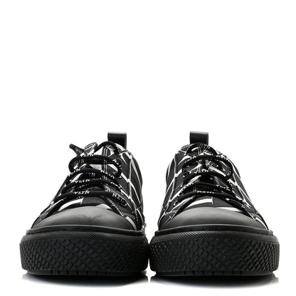 Valentino Garavani Nylon Mens Allover VLTN Logo Sneakers 41 Black White 2 of 12