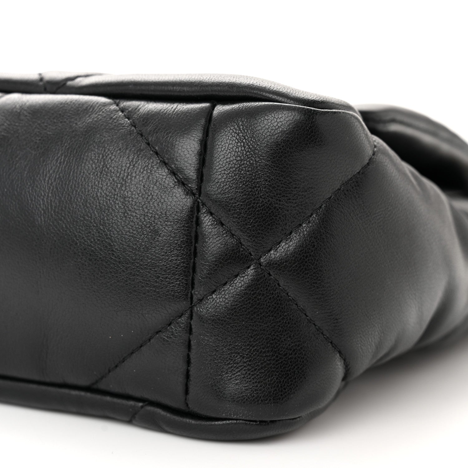 Chanel Shiny Goatskin Quilted Medium Chanel 19 Flap Black 10 of 12